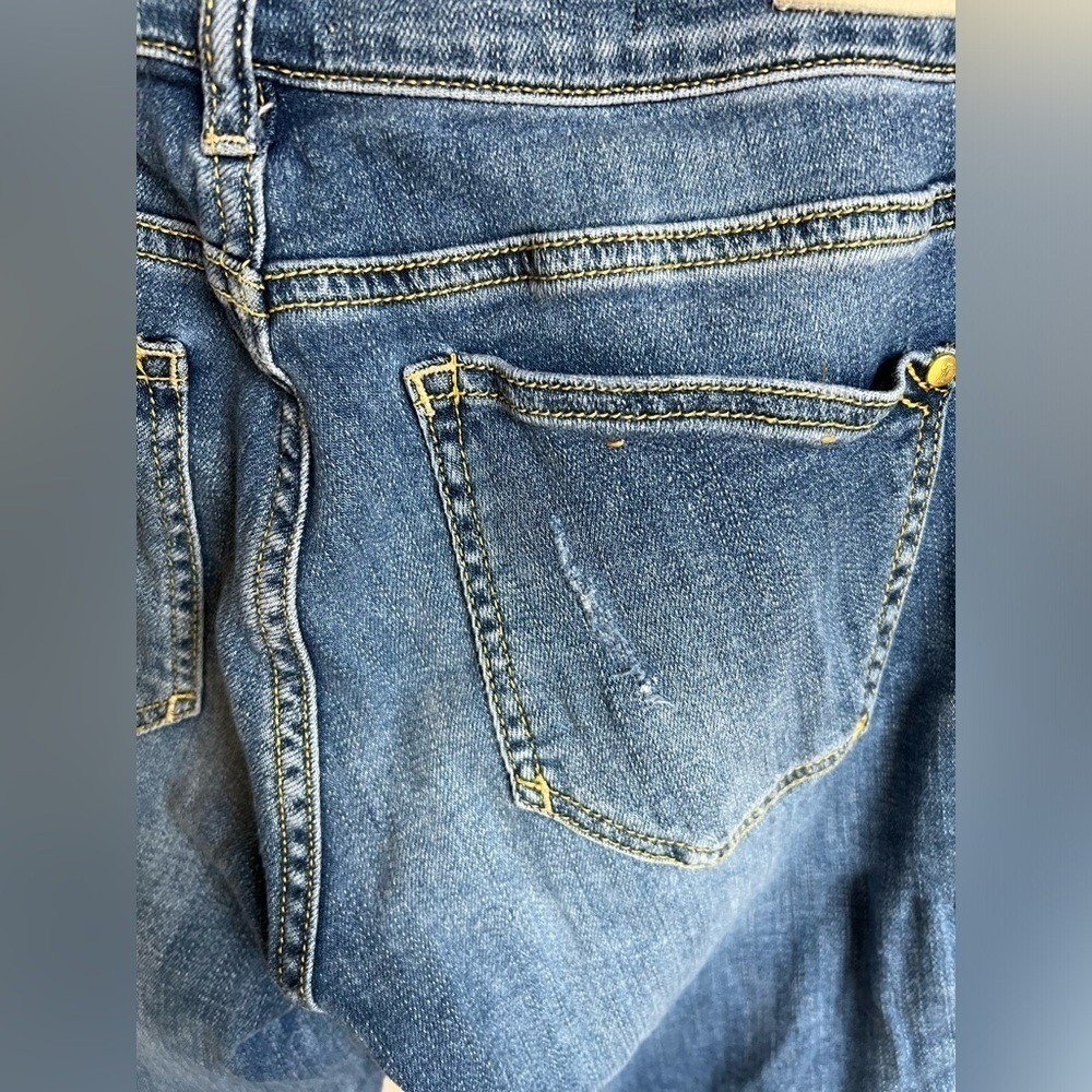 Anthropologie Pilcro Stet Skinny Ankle Medium Wash Mid Rise‎ Distressed Denim - Picture 7 of 10